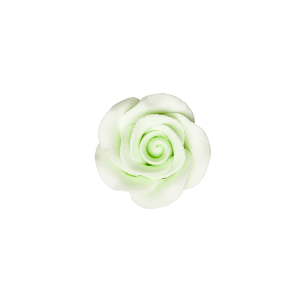 1.25" Rose w/ Calyx - Small - Mint Green