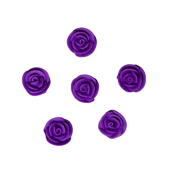1/2" Mini Classic Royal Icing Rose - Purple