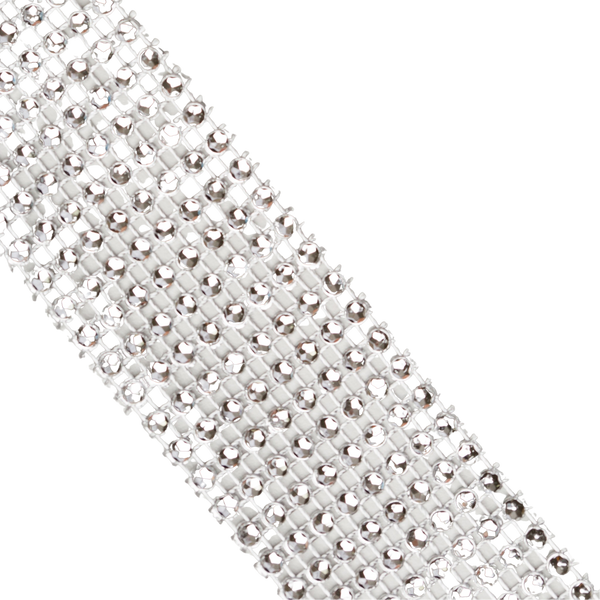Diamond Ribbon Cake Wrap (5 yards) - Silver Bling