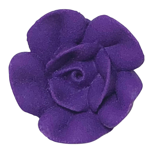 1" Royal Icing Rose - Medium - Purple