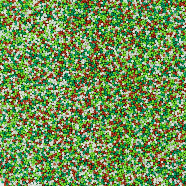 Red-White-Green-Lime Green Nonpareils