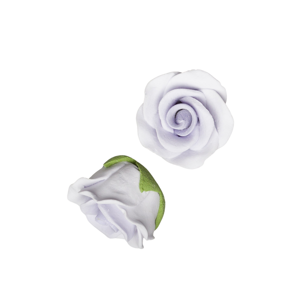 1-1/8" Rose w/ Calyx - Petite - Lavender