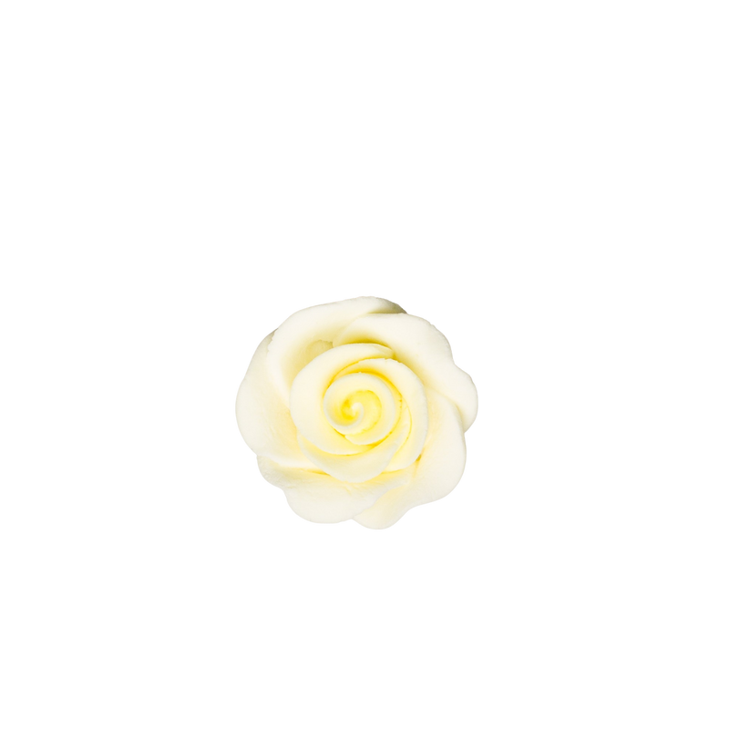 1-1/8" Rose w/ Calyx - Petite - Yellow