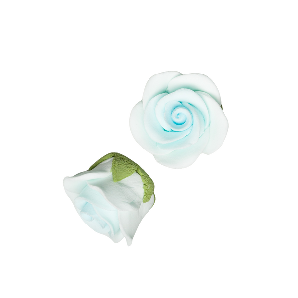 Rosa de 1-1/8" con cáliz - Petite - Azul pastel