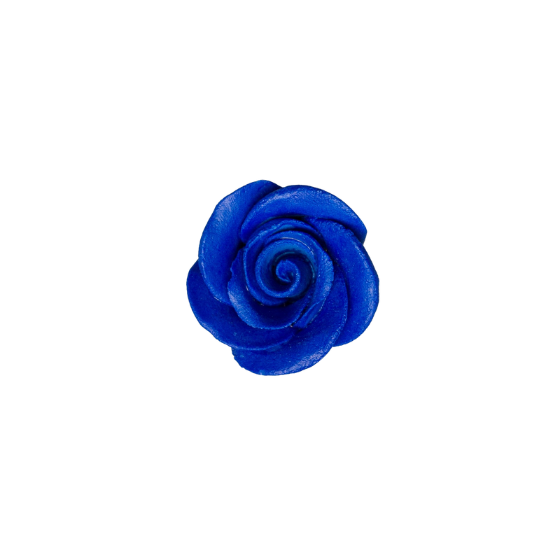 1-1/8" Rose w/calyx -  Petite -  Royal Blue