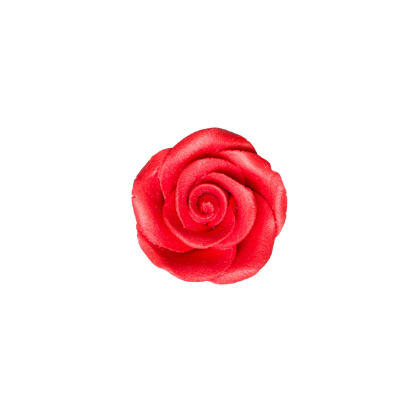 Rosa de 1,25" con cáliz - Pequeña - Roja