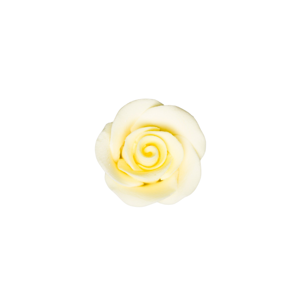 1.25" Rose w/ Calyx - Small - Yellow
