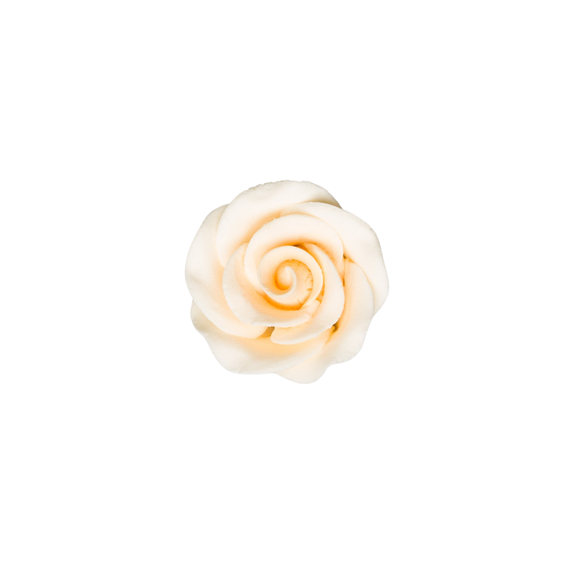 Rosa de 1,25" con cáliz - Pequeña - Crema
