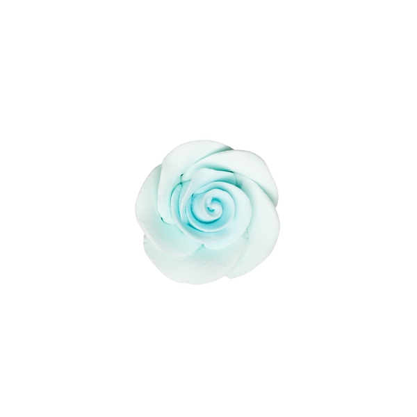 1.25" Rose w/ Calyx - Small - Pastel Blue