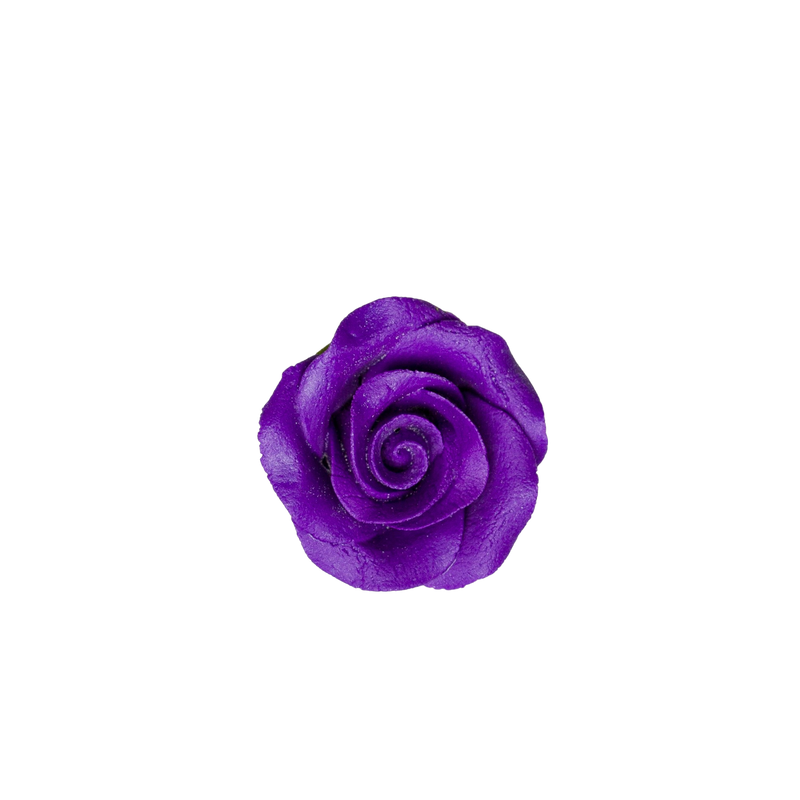 1.25" Rose w/ Calyx - Small - Purple
