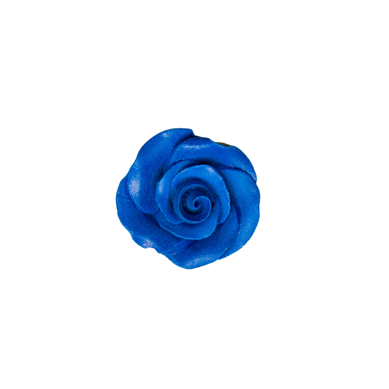 1.25" Rose w/ Calyx - Small - Royal Blue