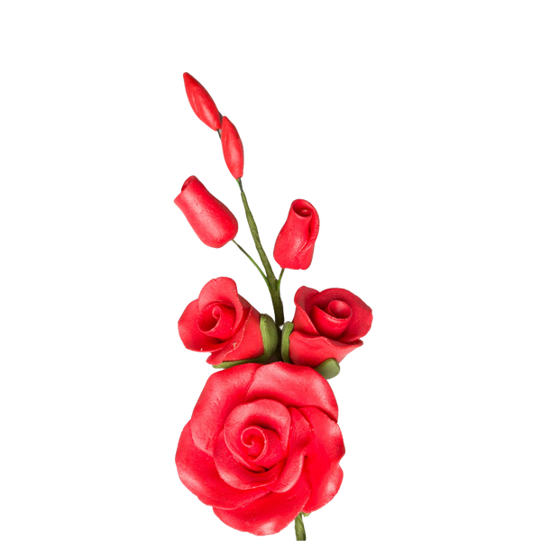 3.5" Rose Filler - Medium - Red