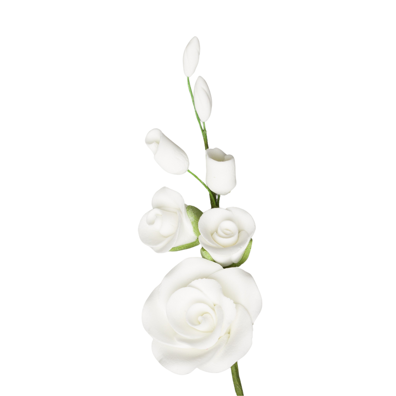3.5" Rose Filler - Medium - White
