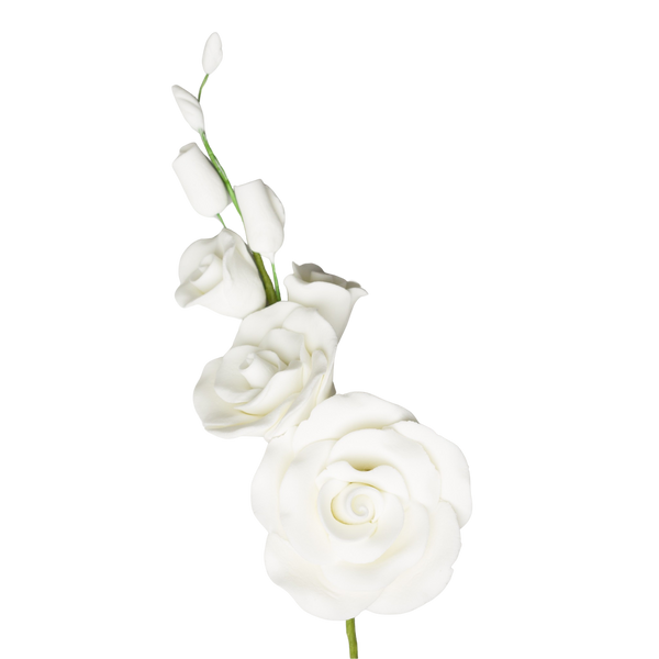 5" Rose Filler - Large - White