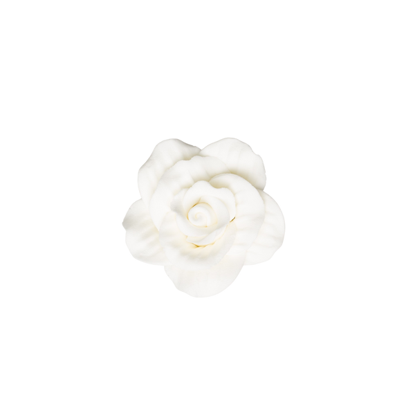 2" Ornate Rose - White - Small