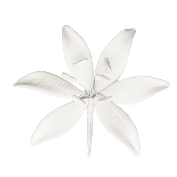 4" Wild Lily - White