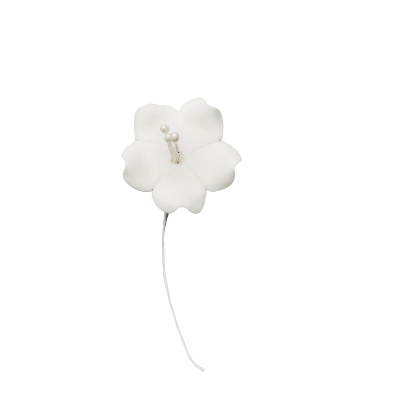 Flor de fruta de 1.25" - Blanco