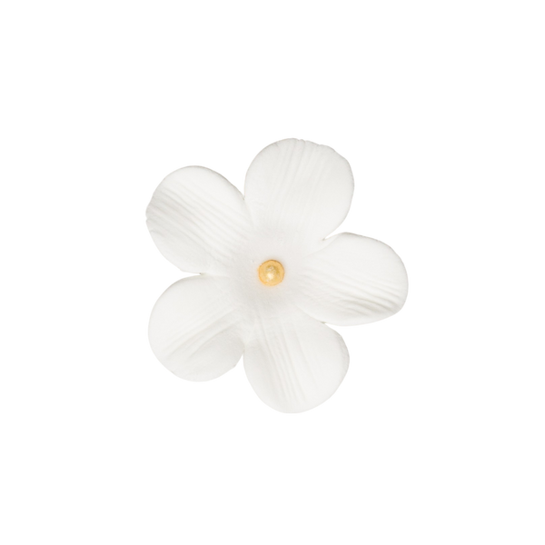 1.5" Charming Blossom - White w/ Gold Dragee