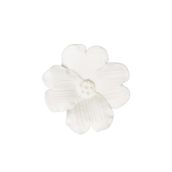 Hortensia de 2" - Grande - Blanca con estambre blanco