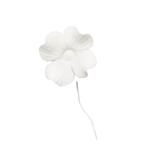 1.5" Hydrangea - All White - WITH WIRE