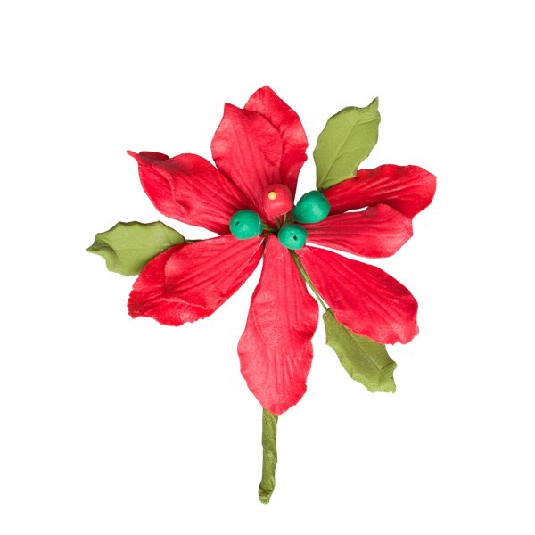 Poinsettia de 2.5" - Pequeño - Rojo