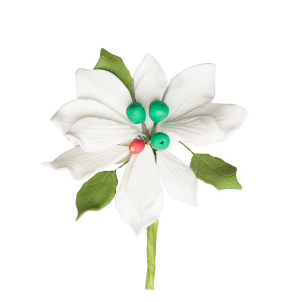 Poinsettia de 2.5" - Pequeño - Blanco