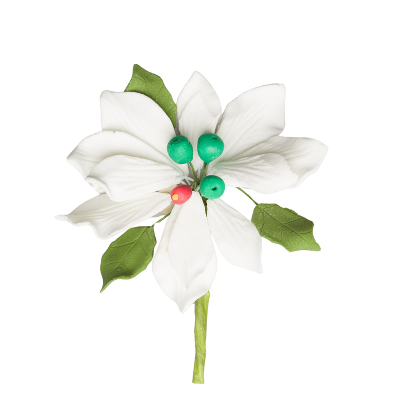 2.5" Poinsettia - Small - White
