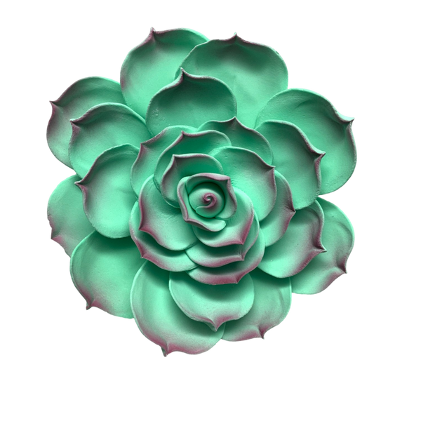 Flor suculenta de 4" - Grande - Verde