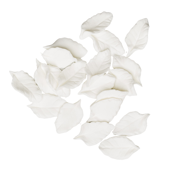 Mini Rose Leaves -  White NO WIRE