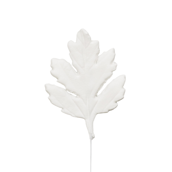 2" Maple Leaves - Medium - White w/ Wire