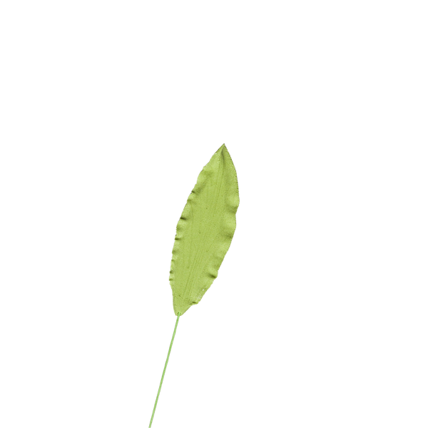 2.5" Lily Leaves - Small - Green w/ Wire