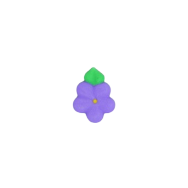 5/8" Royal Icing Drop Flowers - Light Purple