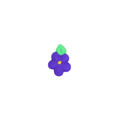5/8" Royal Icing Drop Flowers - Purple