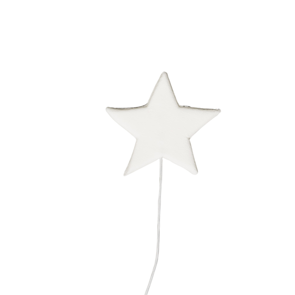 Estrellas en alambre de 1,5" - Grandes - Blanco