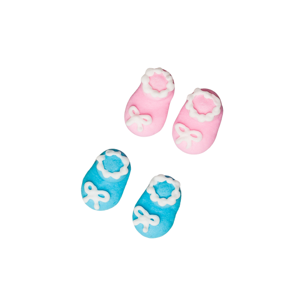 3/4" Royal Icing Baby Booties - Assorted