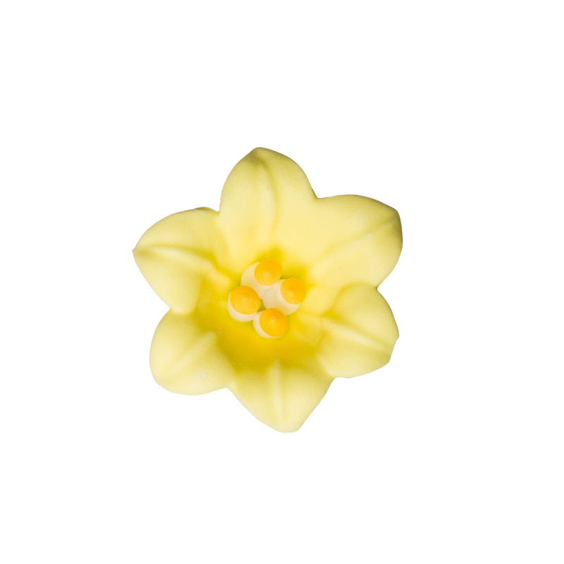 yellow easter lily flower 1.5" Royal Icing Easter Lily