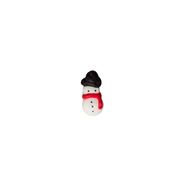 Mini muñeco de nieve con glaseado real de 3/4"