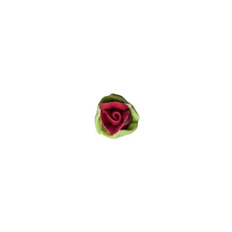 1/2" Royal Icing Rosebud - Medium - Burgundy