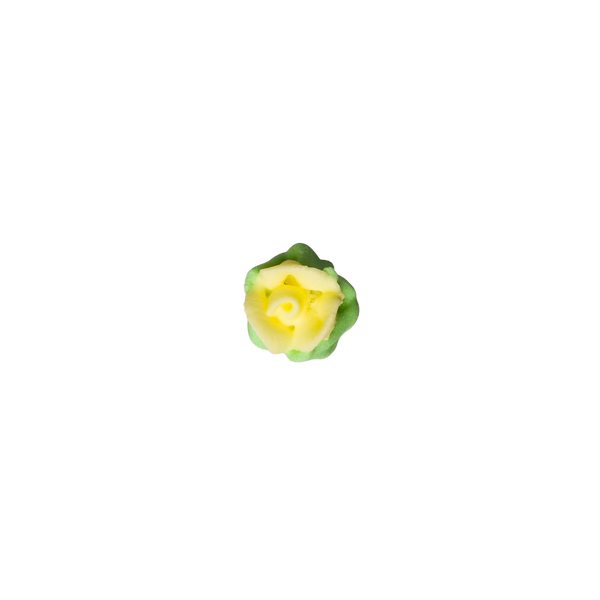 1/2" Royal Icing Rosebud - Medium - Yellow