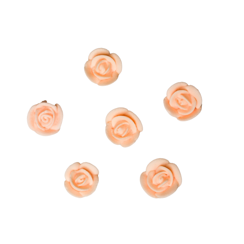 1/2" Mini Classic Royal Icing Rose - Peach