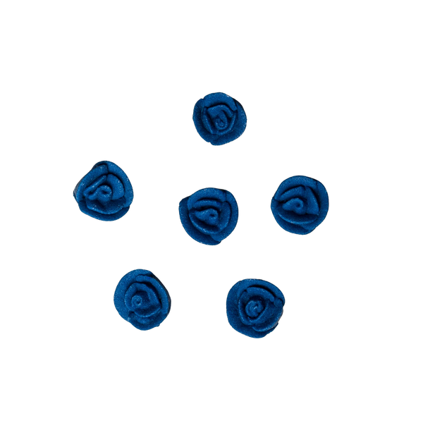 1/2" Mini Classic Royal Icing Rose - Royal Blue