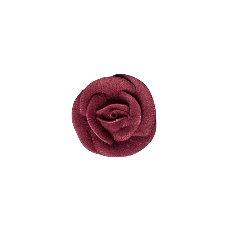 Rosa Royal Glasé Clásica Pequeña de 1" - Borgoña
