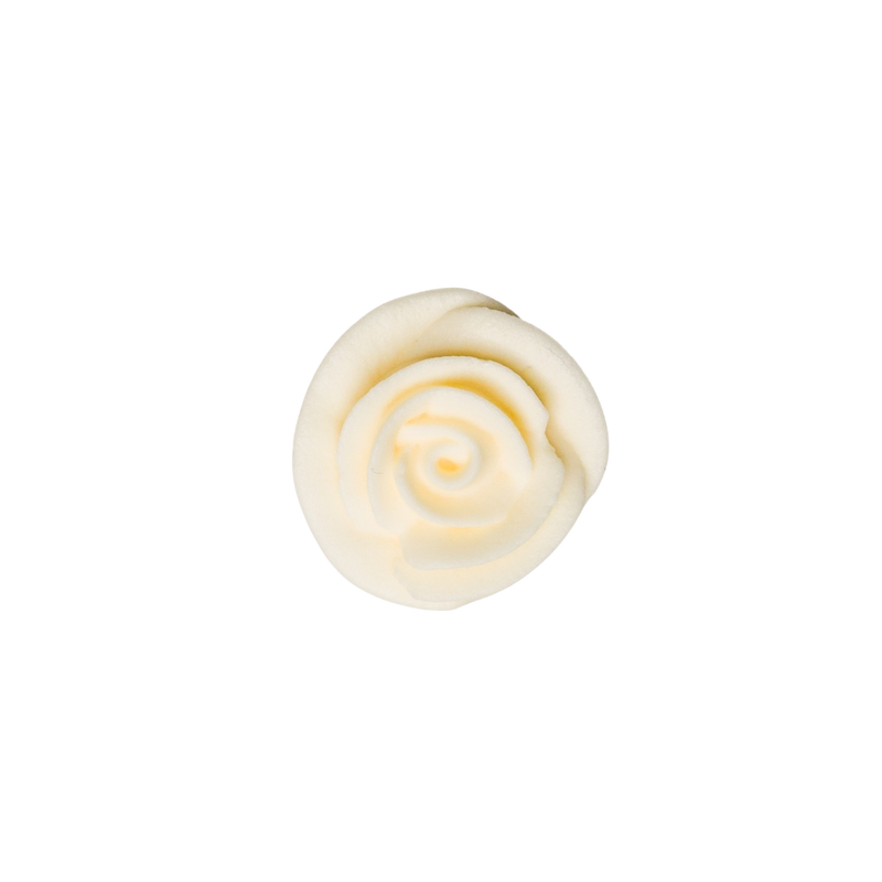 1" Small Classic Royal Icing Rose - Ivory