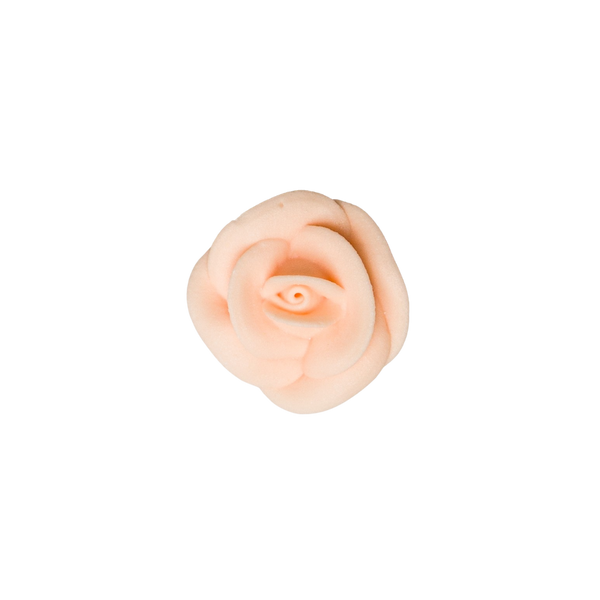Rosa pequeña clásica con glaseado real de 1" - Melocotón
