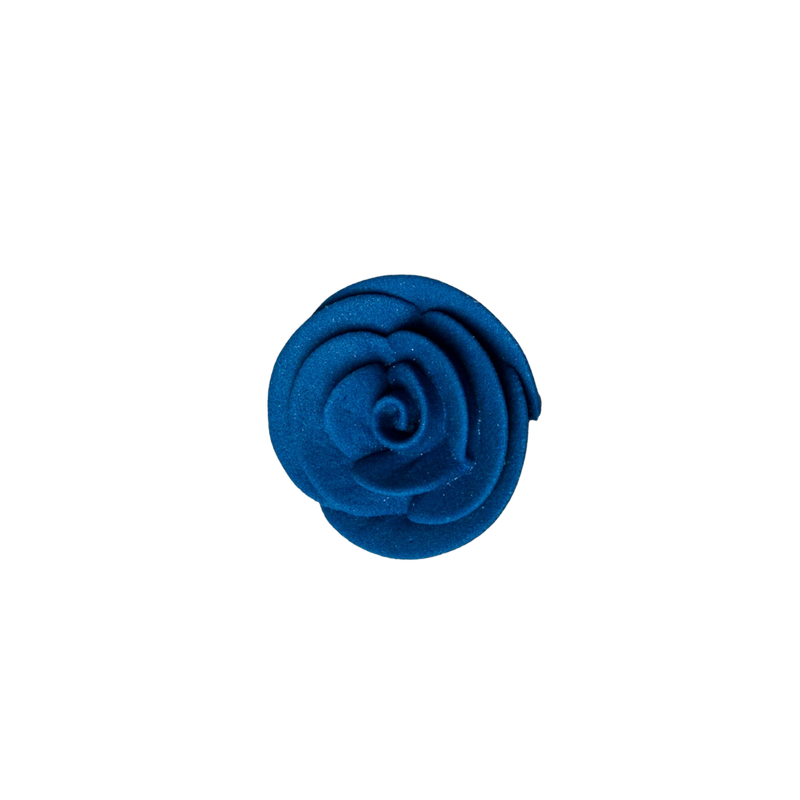 Rosa pequeña clásica con glaseado real de 1" - Azul real