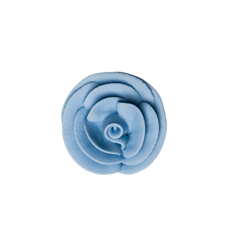 1.25" Rosa Glasé Real Clásica Mediana - Azul Pastel