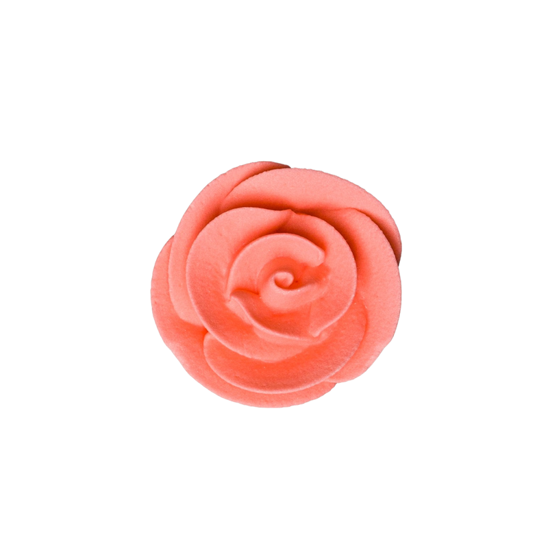 Rosa Royal Icing Clásica Mediana de 1.25" - Coral (32 por caja)