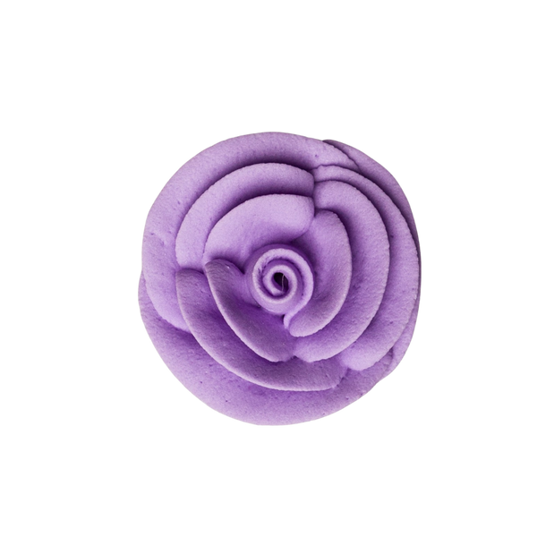 1.5" Large Classic Royal Icing Rose - Lavender