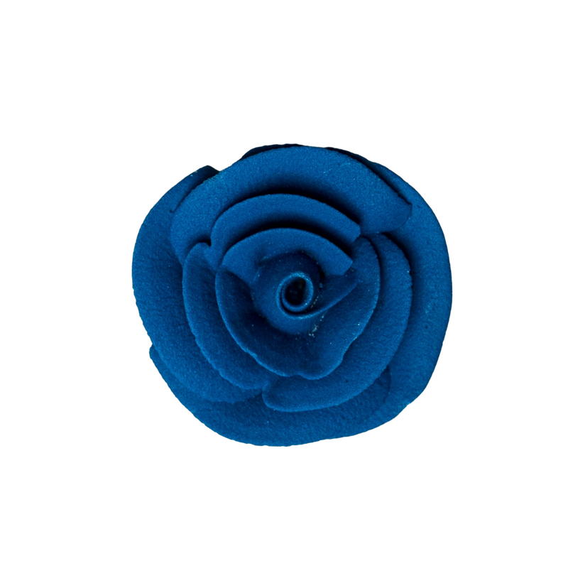 1.5" Large Classic Royal Icing Rose - Royal Blue