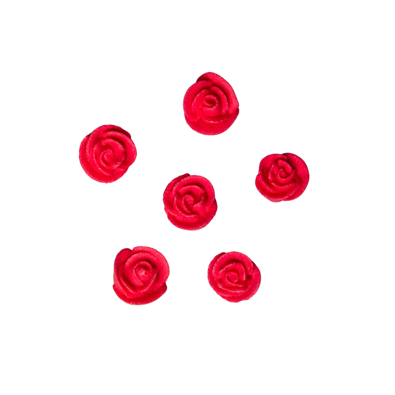 1/2" Royal Icing Rose - Petite - Red